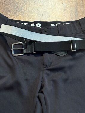 Adidas size large black Aeroready softball pants and belt